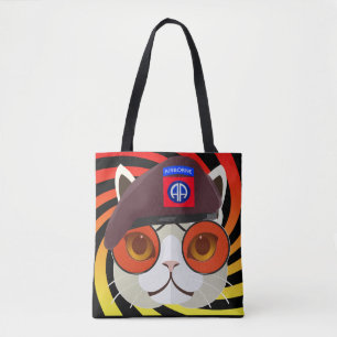 Bolsa Tote Era dos anos 60 Kitty Kat da 82ª Divisão Aerotrans