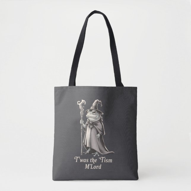 Bolsa Tote Era o 'Tismo M'lord Funny Frog Wizard Meme  (Frente)