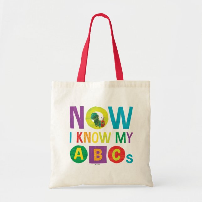 Bolsa Tote Eric Carle Agora Conheço meus ABCs (Frente)