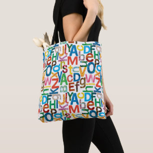 Bolsa Tote Eric Carle   Alphabet Pattern Letters