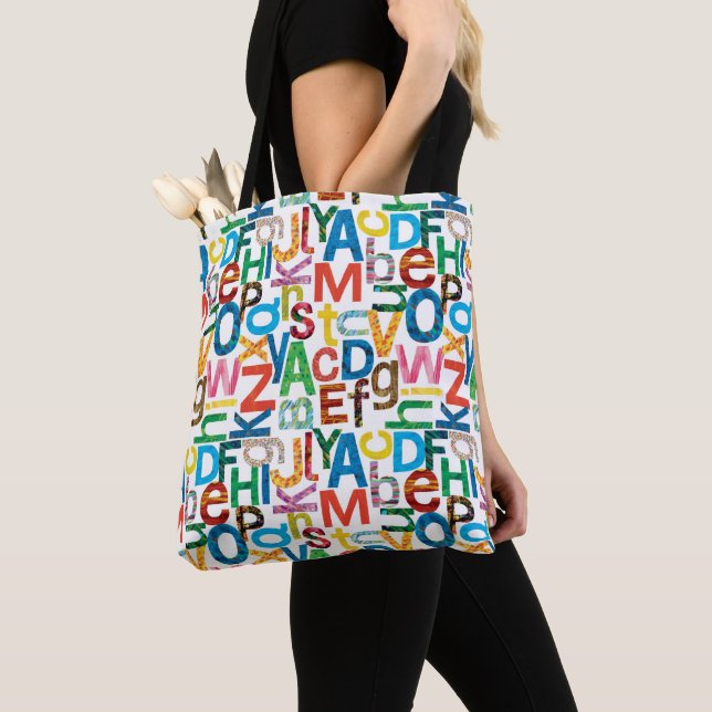 Bolsa Tote Eric Carle | Alphabet Pattern Letters (Close Up)