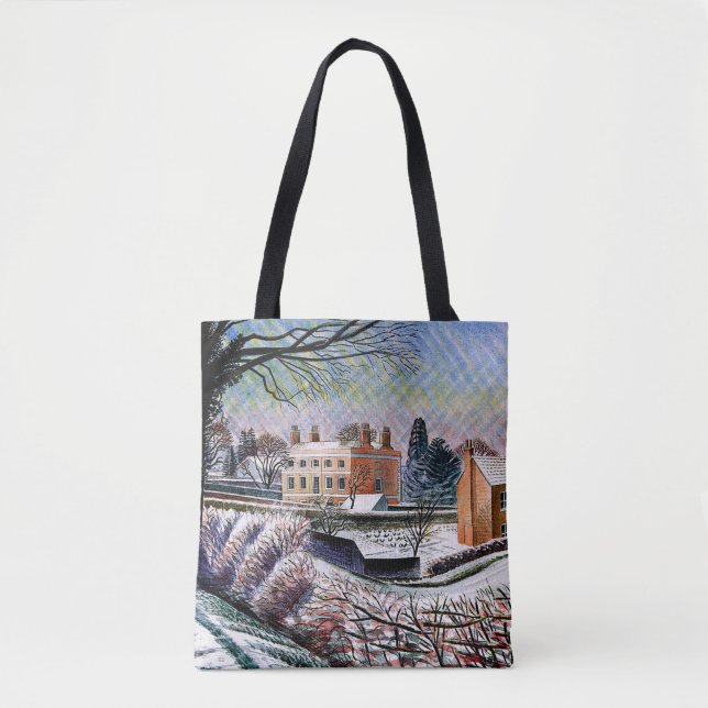 Bolsa Tote Eric Ravilious - A Vicaragem no Inverno (Frente)