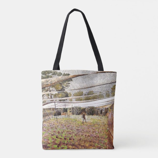 Bolsa Tote Eric Ravilious trabalho de arte, Strawberry Nets (Verso)