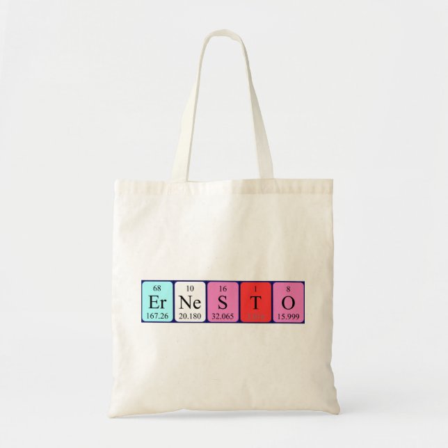 Bolsa Tote Ernesto periódico nome da mesa tote bag (Frente)