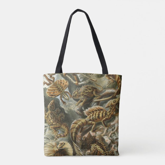 Bolsa Tote Ernst Haeckel ilustra Lacertilia (Verso)