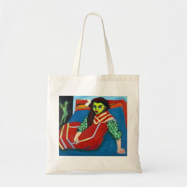 Bolsa Tote Ernst Ludwig Kirchner Seated Girl Fränzi Fehrmann (Frente)
