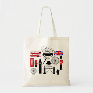 Bolsa Tote Erro tipográfico moderno do vintage dos ícones d