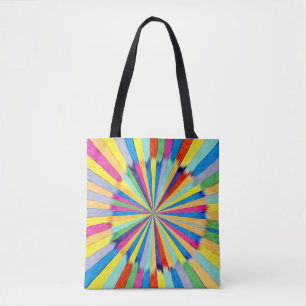 Bolsa Tote Erupção Radial Colorida