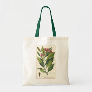 Bolsa Tote Ervas e especiarias alimentares vintage, planta de