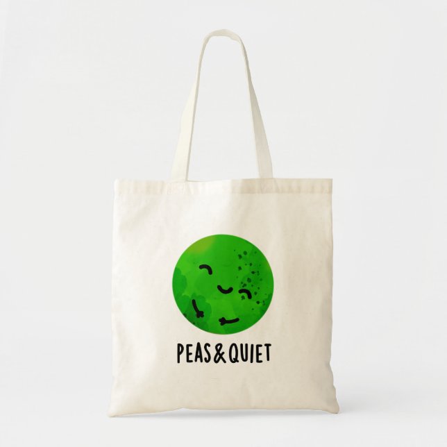Bolsa Tote Ervilhas E Engraçados Engraçados Veggie Pea Pun (Frente)