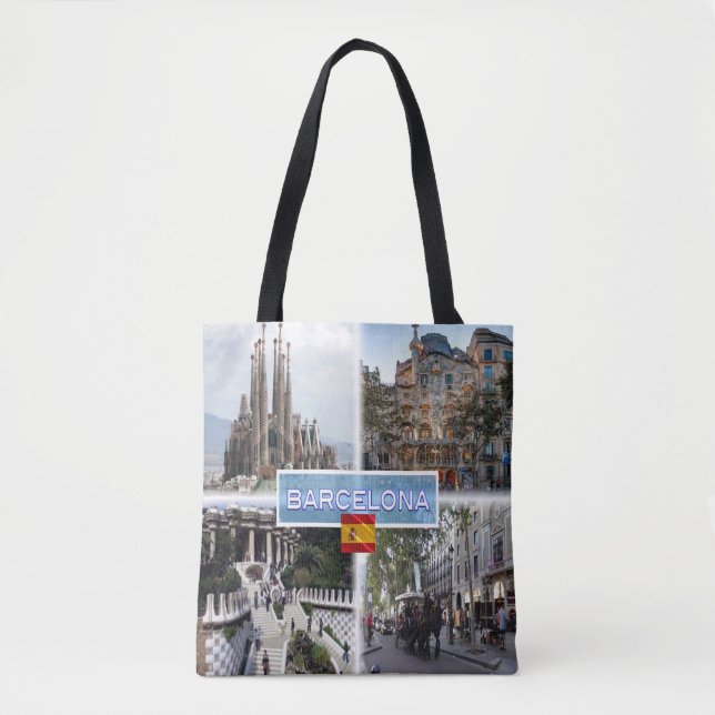 Bolsa Tote ES Barcelona - Sagrada Família - Casa Batllo (Frente)