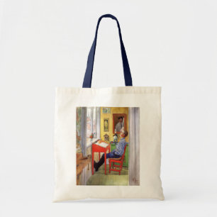Bolsa Tote Esbjorn Fazendo Seu Dever de Casa por Carl Larsson