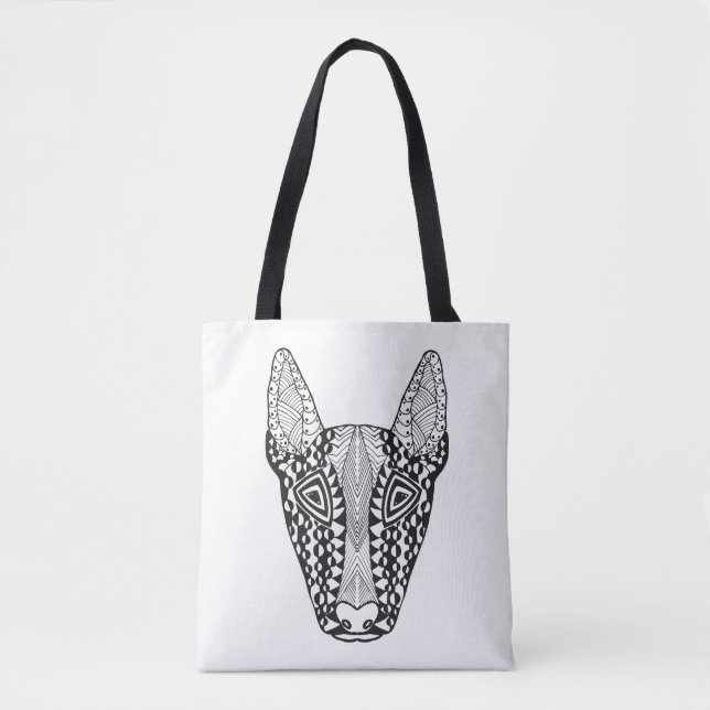 Bolsa Tote Esboço 2 de bull terrier (Frente)