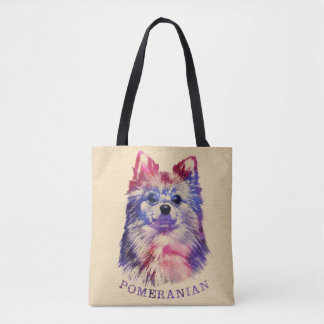 Bolsa Tote Esboço alemão bonito do Spitz de Pomeranian