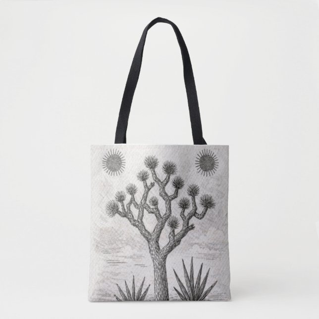 Bolsa Tote esboço da árvore de joshua | arte de esboço do des (Frente)