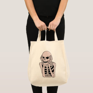 Bolsa Tote Esboço de Esqueleto Ansioso