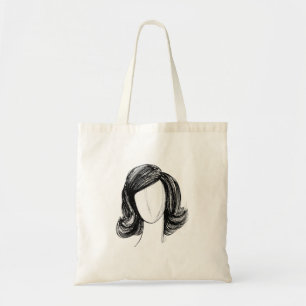 Bolsa Tote Esboço de Moda de Cabelo