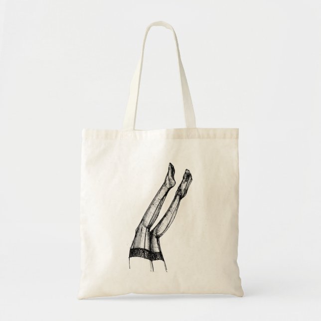 Bolsa Tote Esboço de Moda de Meias (Frente)