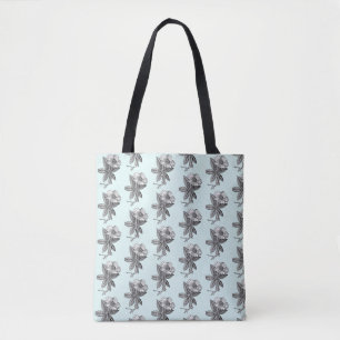 Bolsa Tote Esboço do Lápis da Flor Elegante