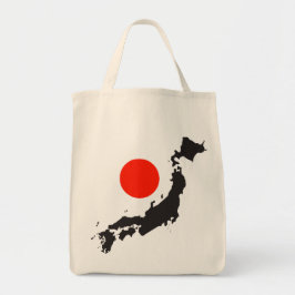 Bolsa Tote Esboço e círculo do mapa de Japão