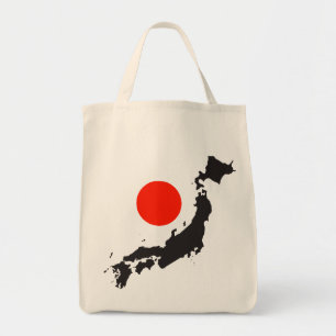 Bolsa Tote Esboço e círculo do mapa de Japão