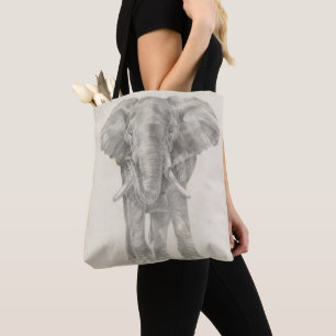 Bolsa Tote esboço elefante