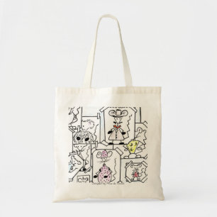 BOLSA TOTE ESBOÇOS RATO PASTEL