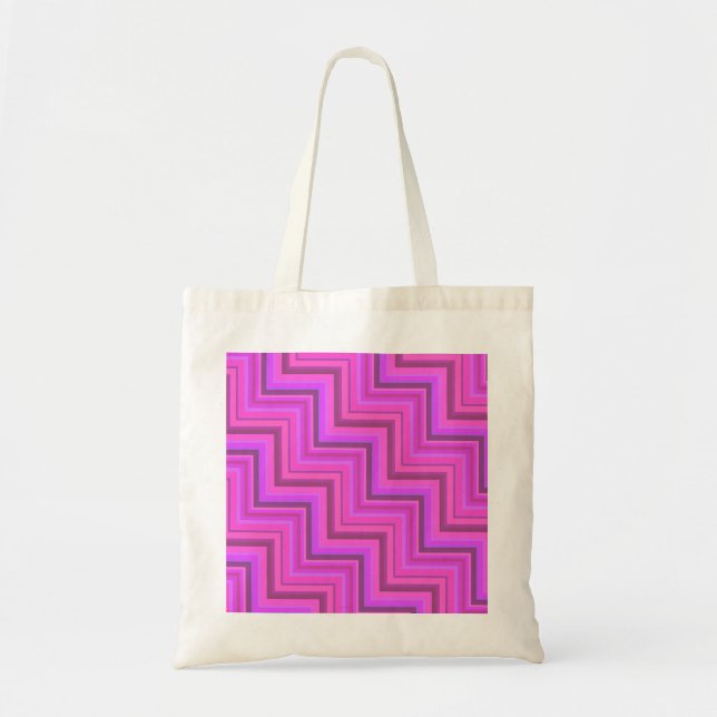 Bolsa Tote Escada de faixas rosa (Frente)
