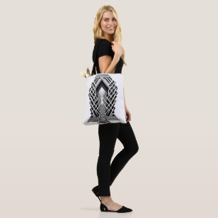 Bolsa Tote Escada Monocromática: Obelisco de Contrastes