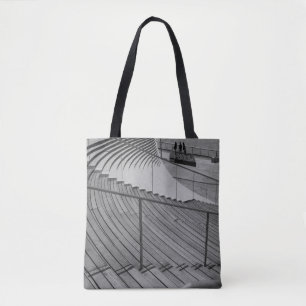 Bolsa Tote Escala de Cinza de Escadas de Cais de marinho