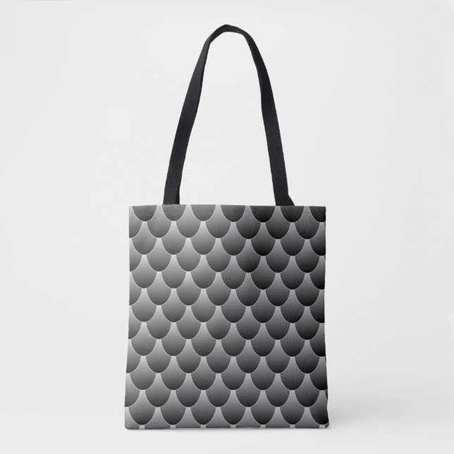 Bolsa Tote Escalas de Cinza e preto (Frente)