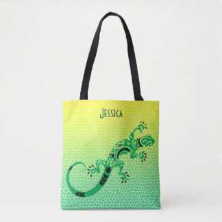 Bolsa Tote Escamas de Cobra Tropical e Lagarto Personalizados