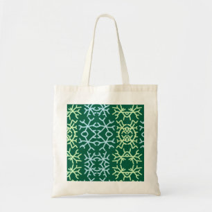 Bolsa Tote Escamas de neve azuis escamas de Natal padrão de n