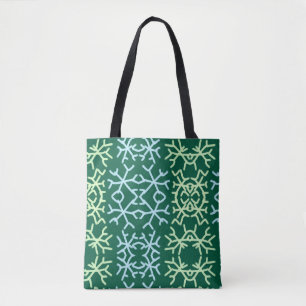 Bolsa Tote Escamas de neve azuis escamas de Natal padrão de n