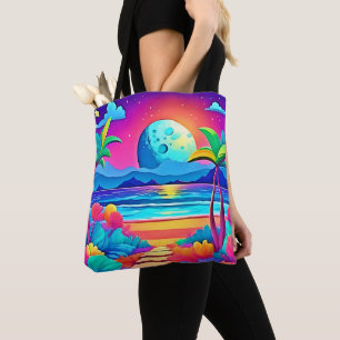 Bolsa Tote Escape Tropical da Noite Vibrante