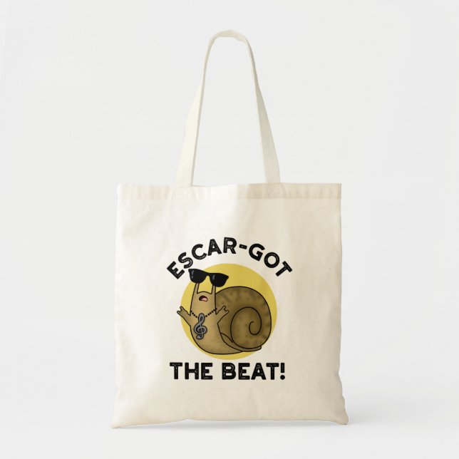 Bolsa Tote Escar Pegou O Caracol Francês Engraçado Do Beat (Frente)