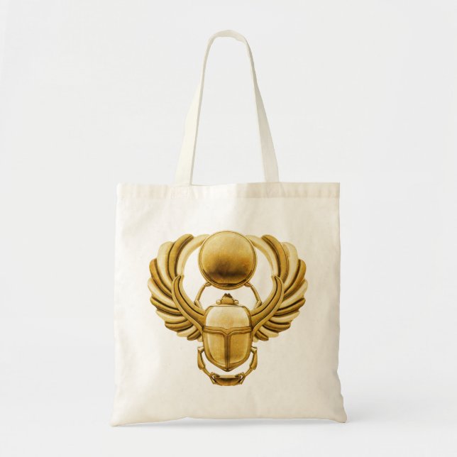 Bolsa Tote Escaravelho egípcio Dourado (Frente)