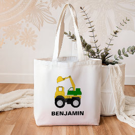 Bolsa Tote Escavadeira Construção Infantil