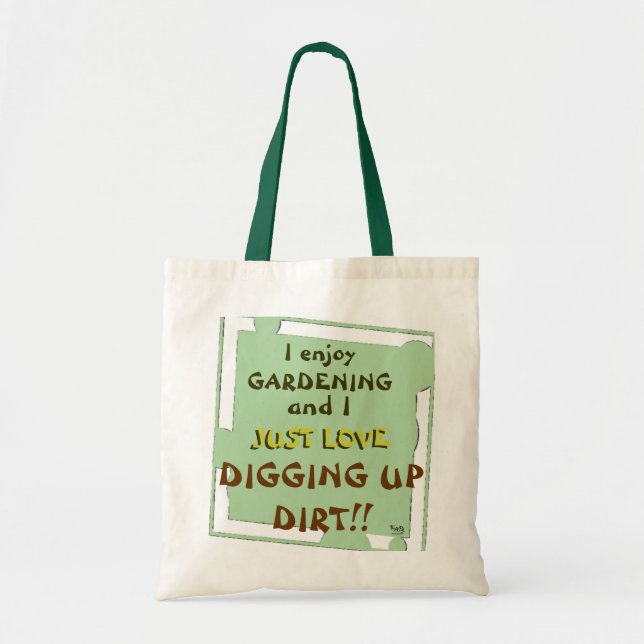 Bolsa Tote Escavando o Jardim de Sujeira (Frente)