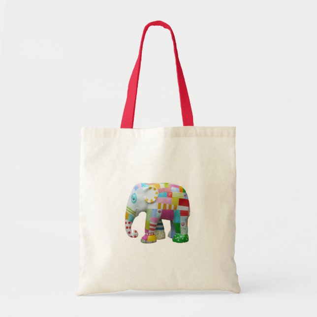 Bolsa Tote Escoamento retro elefante-cônico (Frente)