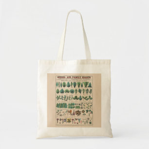 Bolsa Tote Escola Botânica Antiga Gráfico Natureza Vintage