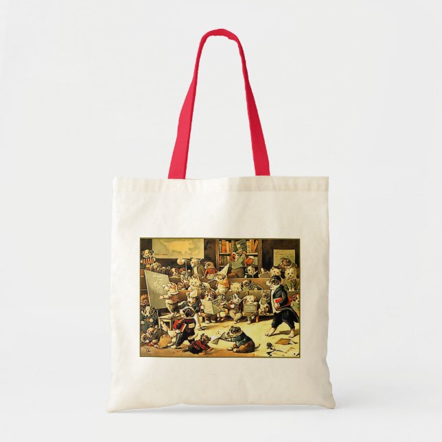Bolsa Tote Escola de Cães de Louis Wain (Frente)