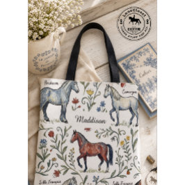 Bolsa Tote Escola de Cavalos do Campo Francês