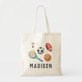 Bolsa Tote Escola de Tênis Modernos e Crianças Esportivas