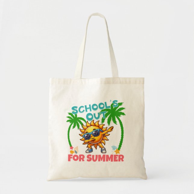 Bolsa Tote Escolas Fora para o Verão Divertido Negrito (Frente)