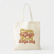 Escolha Alegria Todos os Dias Citação Retro Groovy