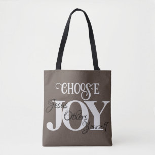 Bolsa Tote Escolha Joy Jesus, outros, você mesmo