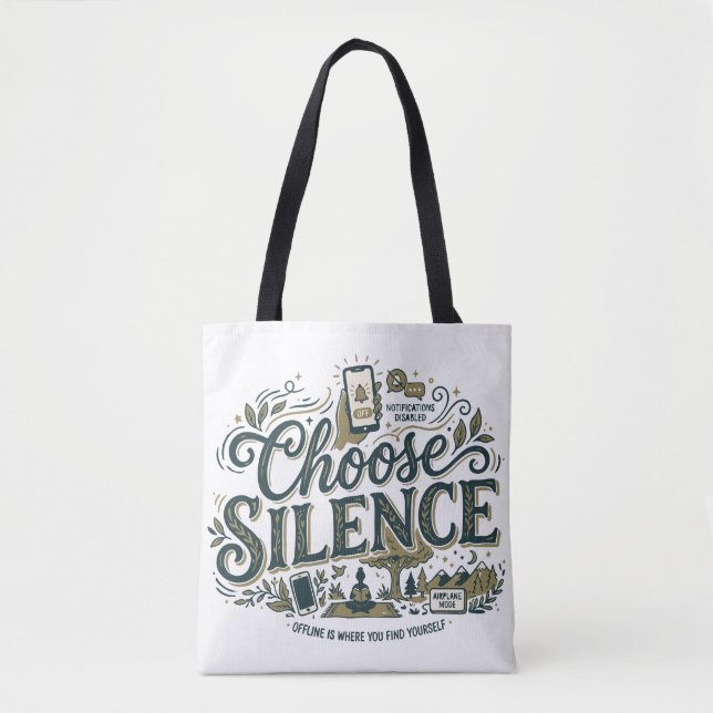 Bolsa Tote Escolha o Silêncio (Frente)