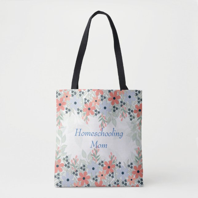 Bolsa Tote Escolhendo a mãe Floral (Frente)