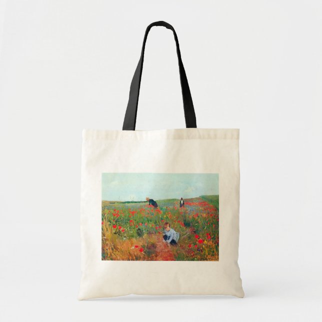Bolsa Tote Escolhendo Flores num Campo, Mary Cassatt (Frente)